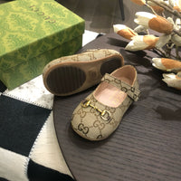 Horsebit Ballet Flat Beige Monogram