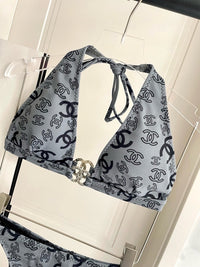 Logo Halter Bikini Set