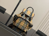 Vintage Check Rucksack Backpack
