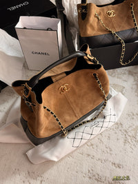 Suede Shopping Bag