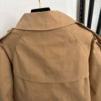 Cropped Gabardine Mayfair Trench Jacket