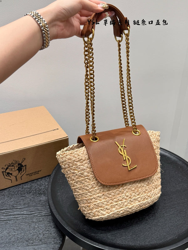 Mini Raffia Panier Shoulder Bag