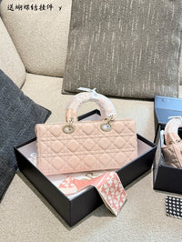 Lady Mini Bag in Cannage Lambskin Leather