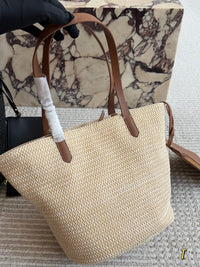 Crochet Leather Tote Bag