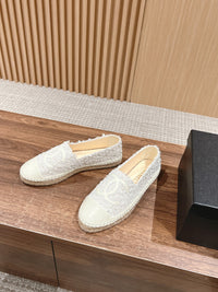 Tweed Leather Espadrilles