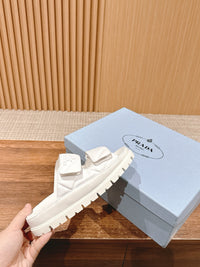 Padded Nappa Leather Slides