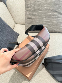 E-canvas Check Bum Bag