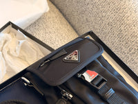 Re-Nylon and Saffiano leather Shoulder Bag