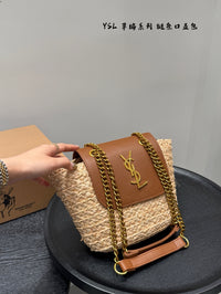 Mini Raffia Panier Shoulder Bag