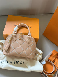 Alma BB Monogram Embroidered Leather
