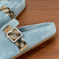 Check Suede Urchin Clogs