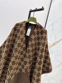 26S Wool Jacquard Cape
