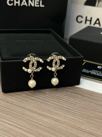 Logo Pearl Earrings