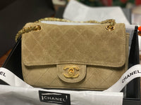 Suede Flap Bag