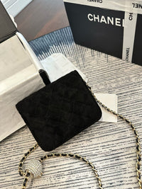 Velvet Mini Flap Bag