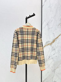Vintage Check Jacquard Cardigan