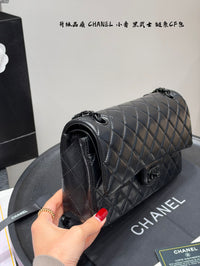 All Black Flap Bag