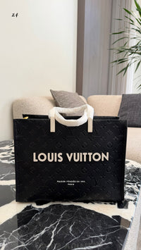 Embossed Monogram Tote Bag