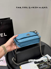 24P Denim Wallet on Chain Bag