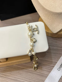 Pearl Charm Necklace & Bracelet Set
