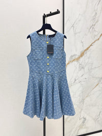 Monogram Jacquard Denim Dress