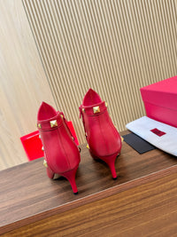 Rockstud Leather Ankle Boots