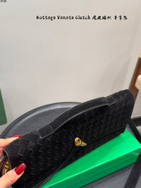 Andiamo Intrecciato Suede Clutch