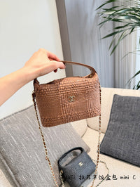 Mini Raffia Vanity Bag