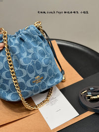 Denim Signature Bucket Bag