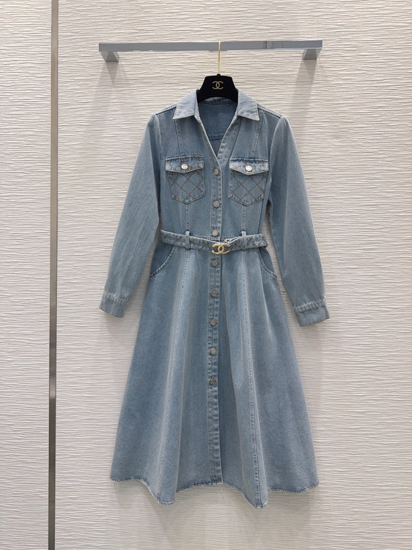 26S Denim Midi Dress