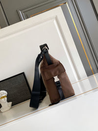 Explore Re-Nylon and Leather Shoulder Bag
