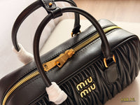 Matelassé Leather Top-Handle Bag