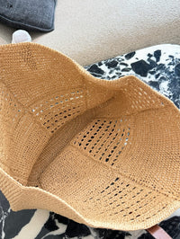 Classic Panier in Raffia & Calfskin