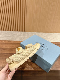 Logo-Plaque Crochet Sandals