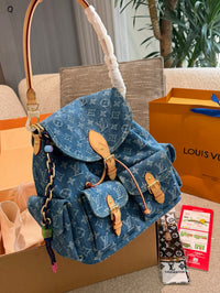 Monogram Denim Montsouris Backpack