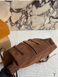 Large Suede Route Shoulder Bag