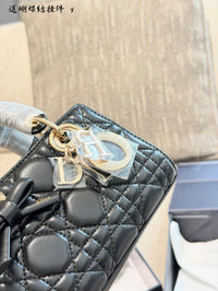 Lady Mini Bag in Cannage Lambskin Leather