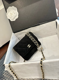 Velvet Mini Flap Bag
