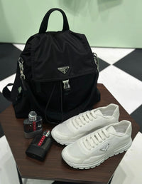 Explore Re-Nylon and Leather Backpack