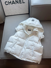 Logo Hooded Puffer Vest