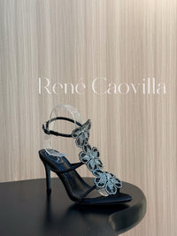 Caovilla Satin Floral Cleo Sandals