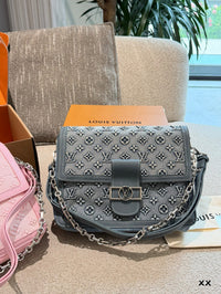 Monogram Denim Chain Bag