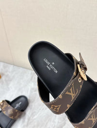 Double-Strap Monogram Slides