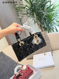 East-West Bag in Cannage Patent Calfskin