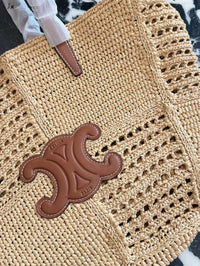 Classic Panier in Raffia & Calfskin