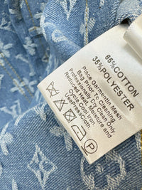 Monogram Denim Sleeveless Shift Dress