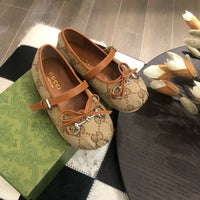 Horsebit Ballet Flat Beige Ebony