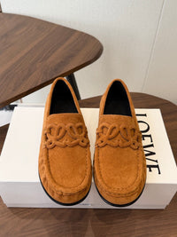 Double L Suede Loafers