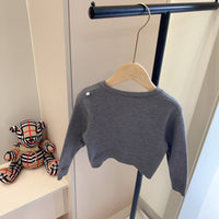 Knit Cardigan & Check Dress Set