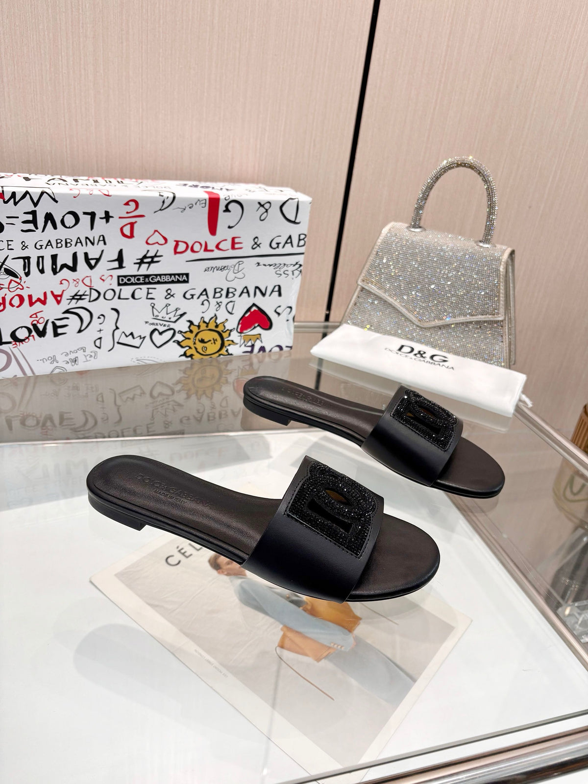 Bianca Leather Slides